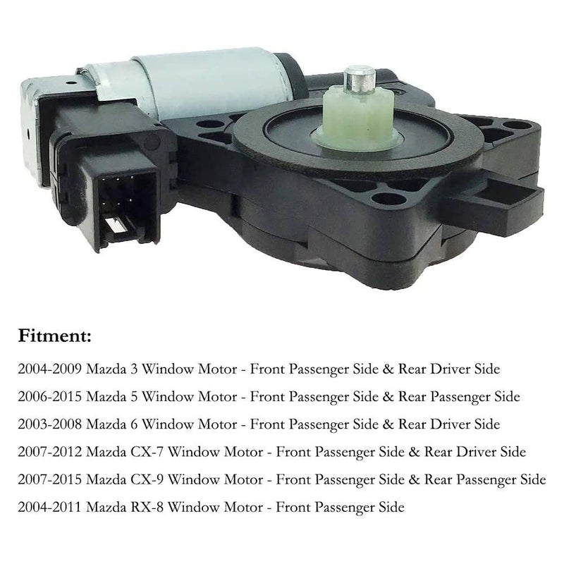 Syconeer Power Window Lift Motor for Mazda 3 5 6 CX-7 CX-9 RX-8 Replaces OE G22C5858XF GJ6A5858XC D01G5858XB - Image 2